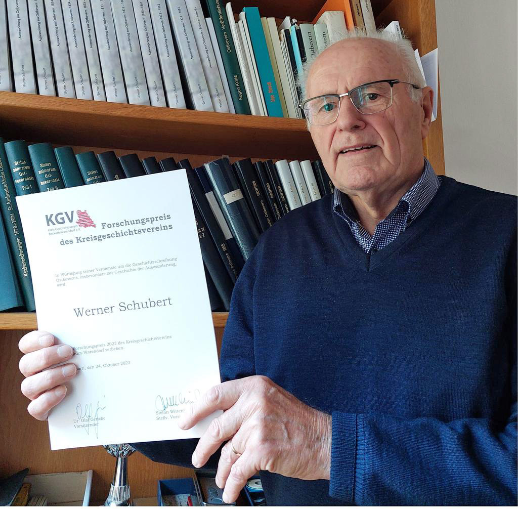 Werner Schubert mit Forschungspreis ausgezeichnet.